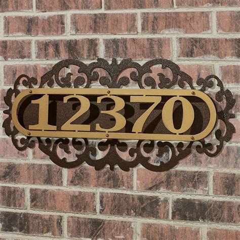 house number metal plaque|traditional house numbers metal.